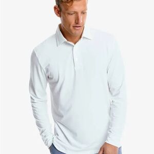 Southern Tide L White Men’s Ryder Performance Drifit Long Sleeve Shirt